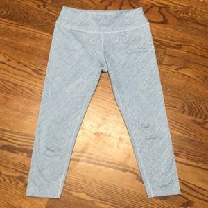 Beyond Yoga Capri Legging - Aquatic Blue/ White